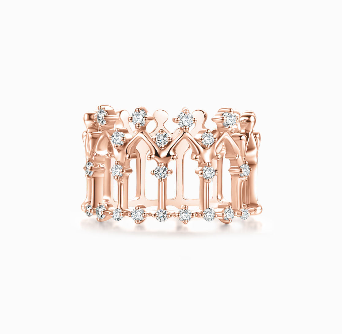 ROMAnce • 18K Rose Gold Diamond Ring(Customized Service)