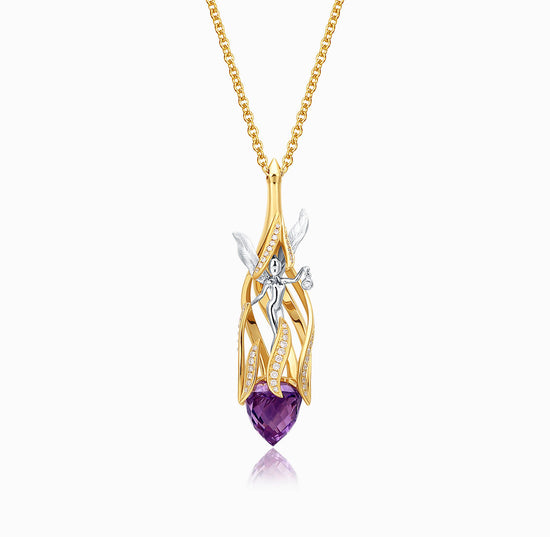 DATURA • ASTRA - Amethyst and Diamond Necklace(Customized Service)