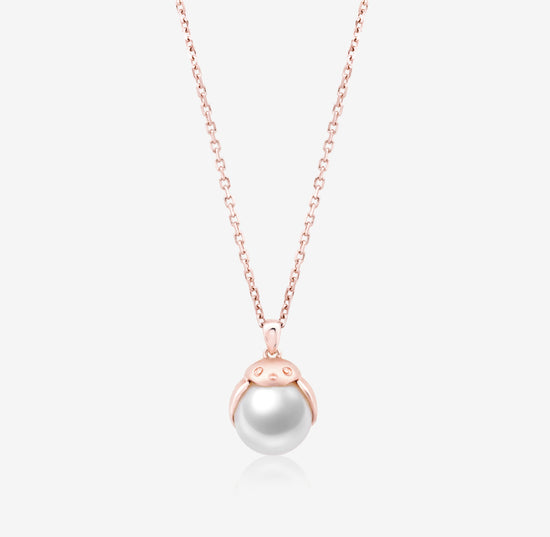 ROBIN - Akoya Pearl in 18K Rose Gold Necklace S (Customized Service)