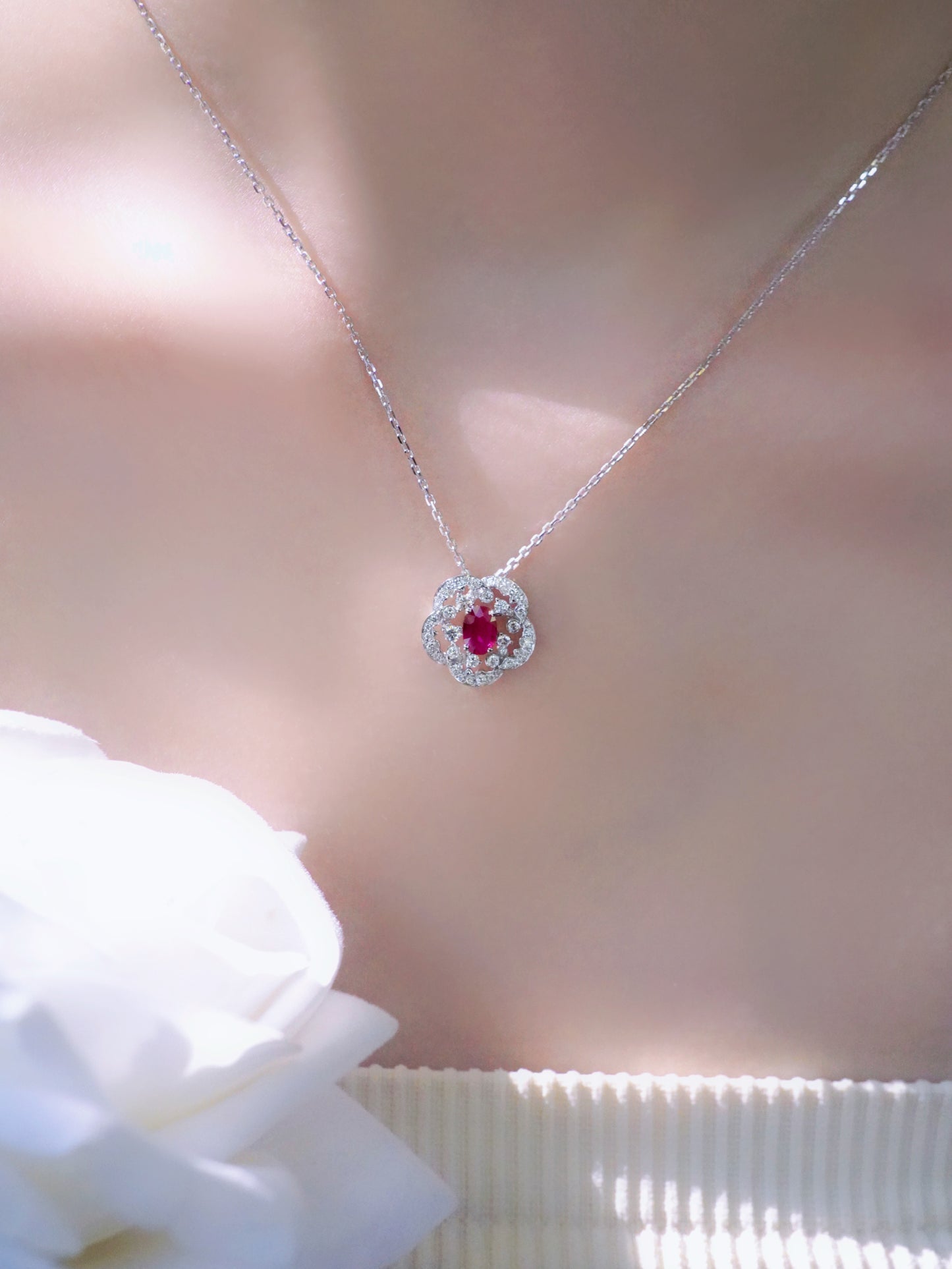 FAUNA & FLORA -  Ruby Diamond Necklace