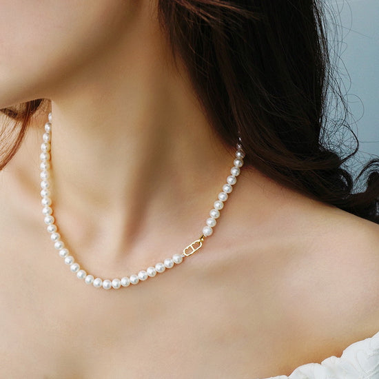 OTHER-Fashionable Hundred T-button Pearl Necklace