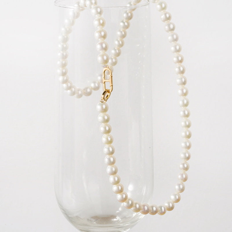 OTHER-Fashionable Hundred T-button Pearl Necklace