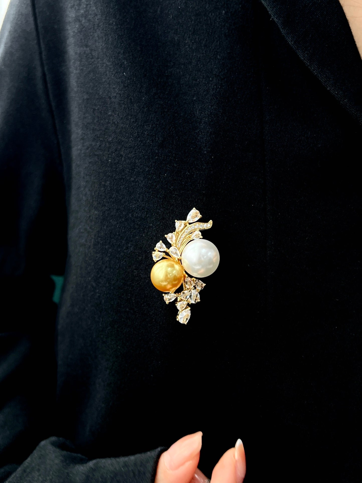 APHROSE-Fashionable Sterling Silver Pearl Brooch