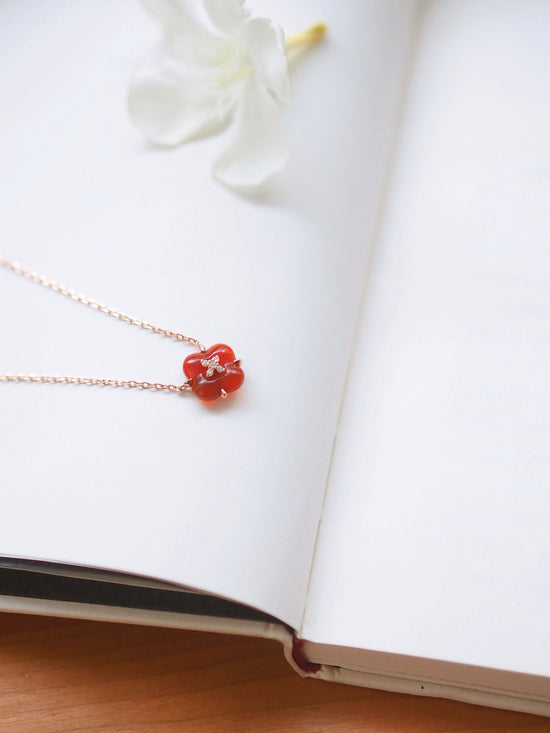 Fontana di Trevi - Carnelian and Diamond Necklace