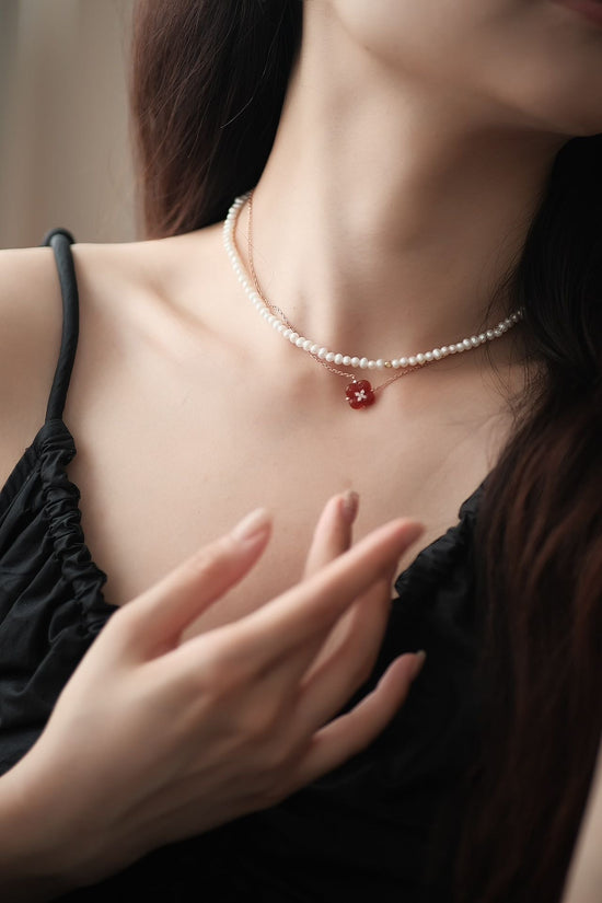 Fontana di Trevi - Carnelian and Diamond Necklace