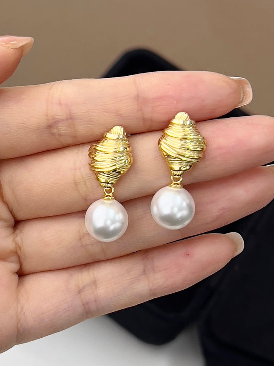 APHROSE-Fashion Sterling Silver Pearl Earrings