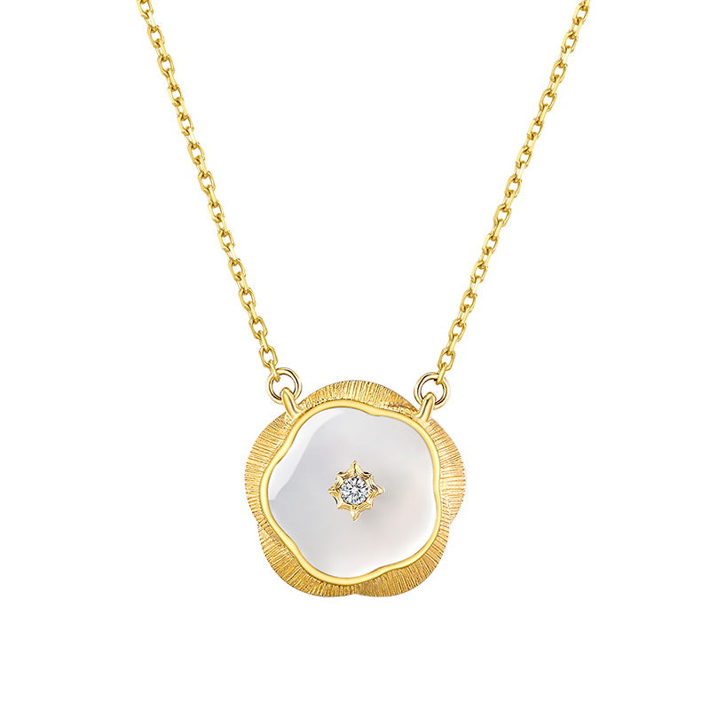 FAUNA & FLORA-Datura flower 18K Yellow Gold Necklace（Customised non-returnable）