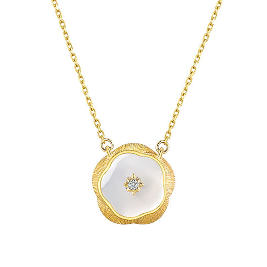 FAUNA & FLORA-Datura flower 18K Yellow Gold Necklace（Customised non-returnable）