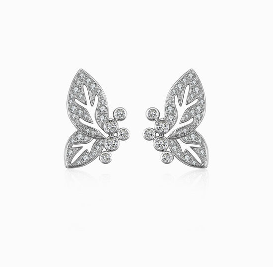 FAUNA & FLORA - Butterfly Stud Diamond Earrings