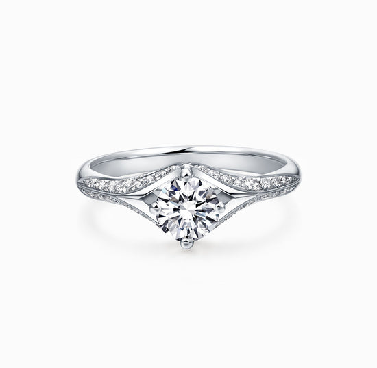 BRIDAL -18K white gold diamond  wedding ring