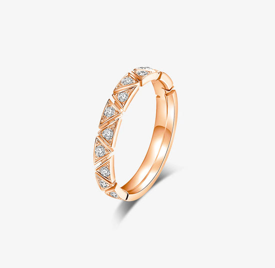 BRIDAL -  CHAPEL Diamond in Rose Gold Wedding Ring