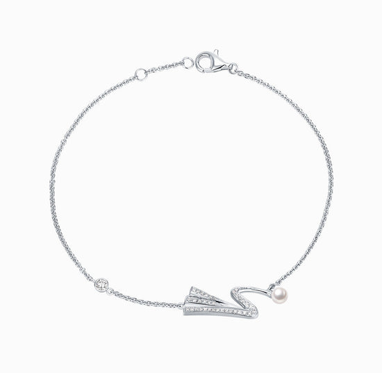 DATURA • ASTRA 18K White Glod Diamond and Pearl Bracelets(Customized Service)