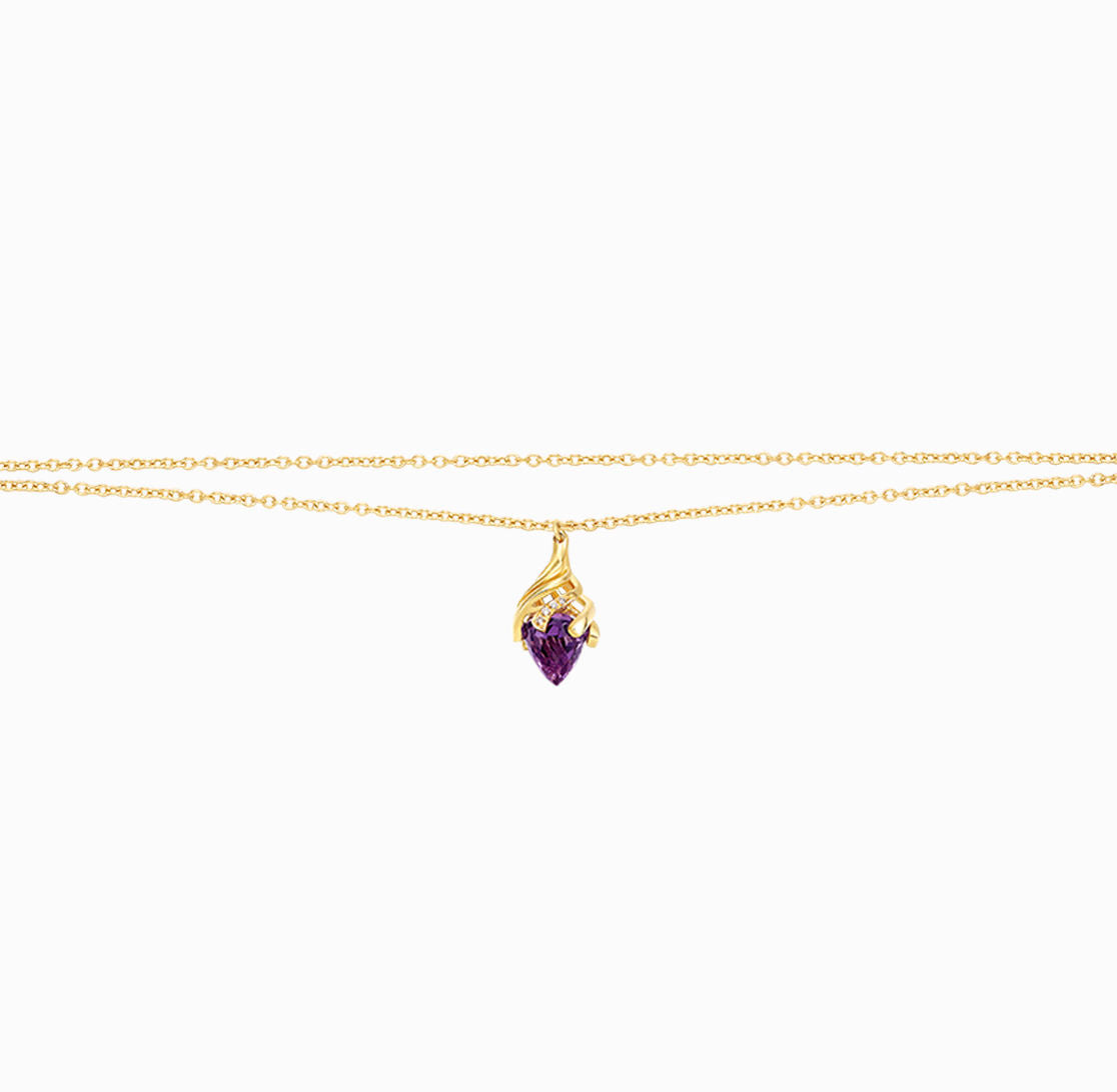 DATURA • ASTRA - 18K黄金钻石和紫水晶手链（定制服务）