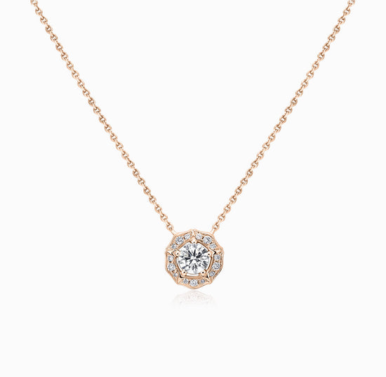 DATURA • ASTRA-Diamant- und 18-Karat-Roségold-Halskette 