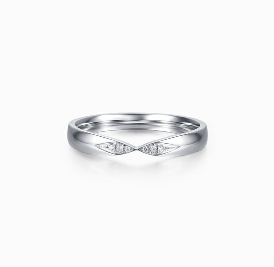 BRIDAL - 18K 白金钻石白金结婚戒指
