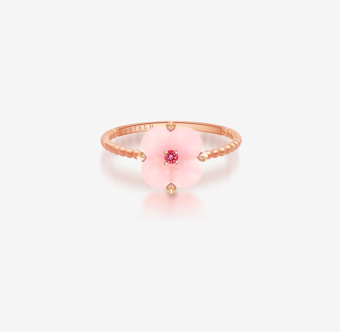 Fontana di Trevi - Mini Pink Opal and Spinel Ring