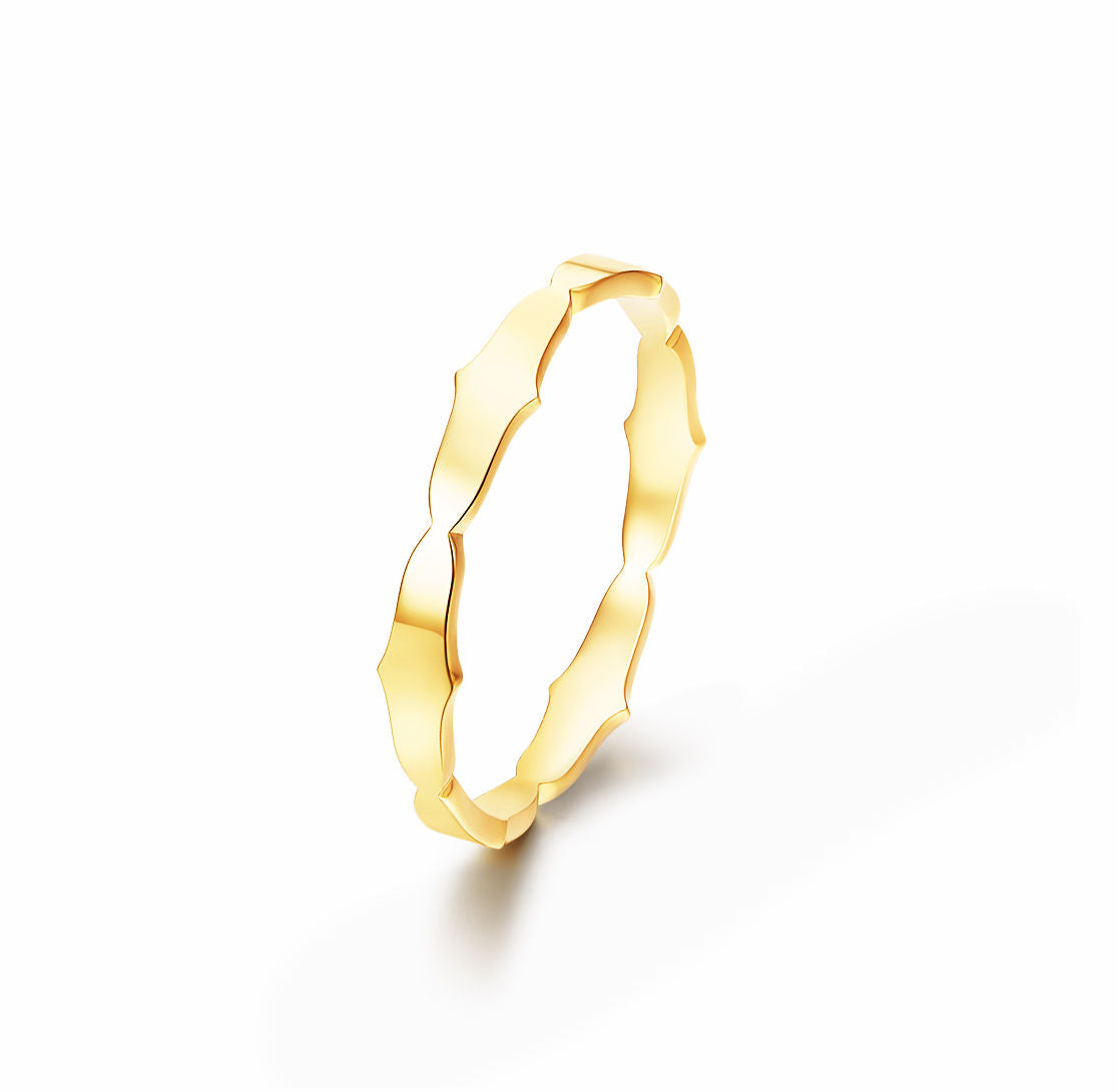 BRIDAL - 18K Yellow Gold Wedding Ring