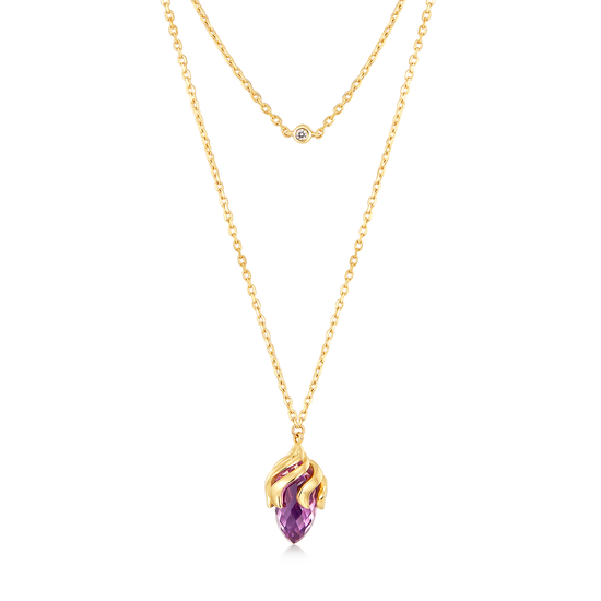 DATURA • ASTRA - 紫水晶和 18K黄金项链
