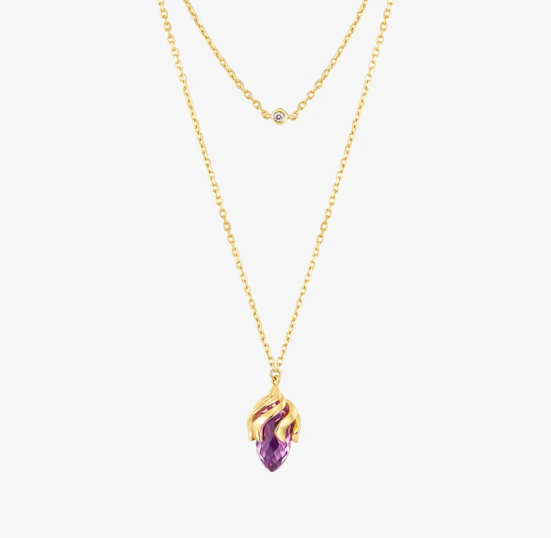 DATURA • ASTRA - 紫水晶和18K黄金项链