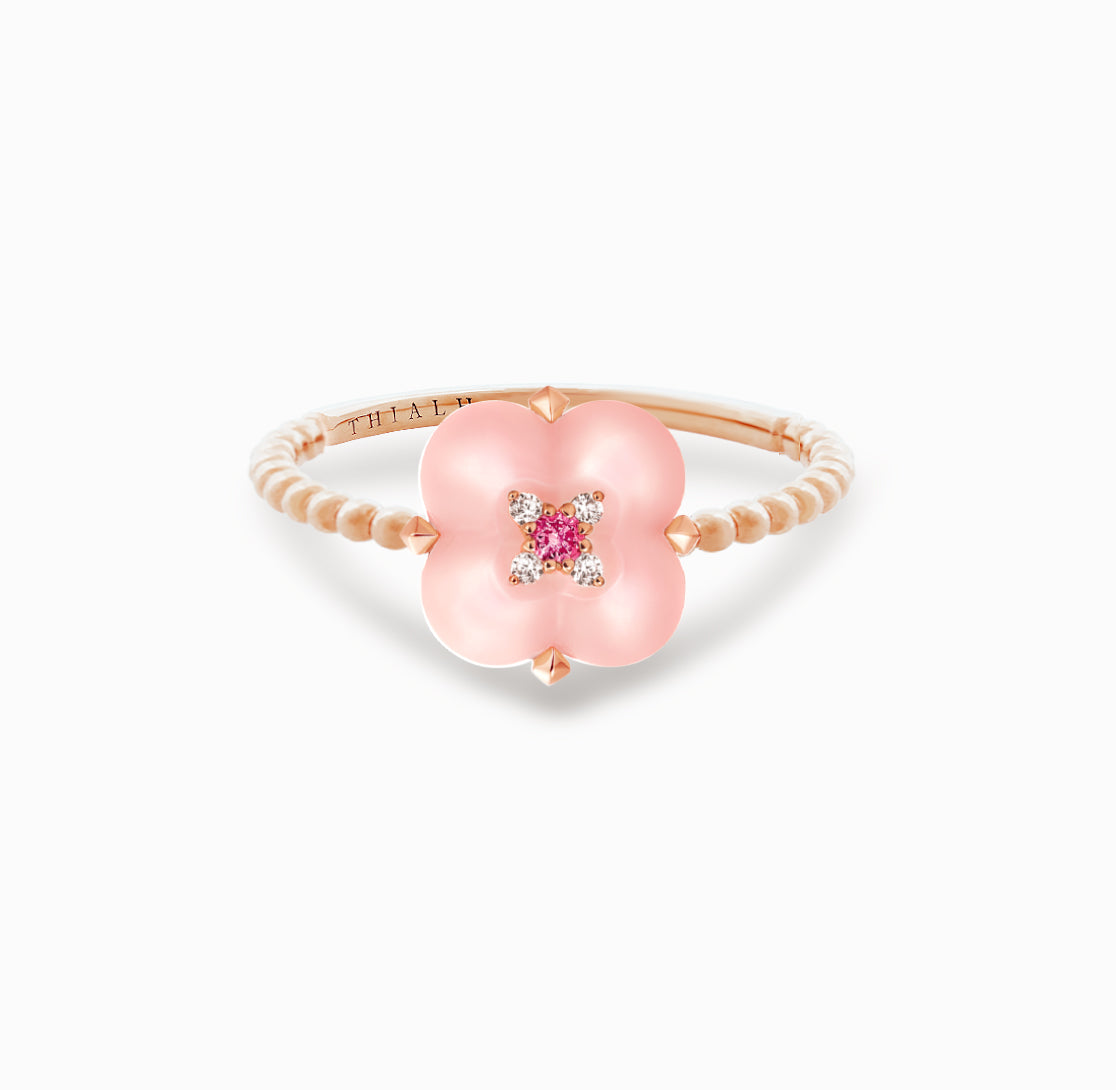 Load image into Gallery viewer, Fontana di Trevi - Pink Opal and Spinel and Spinel Ring
