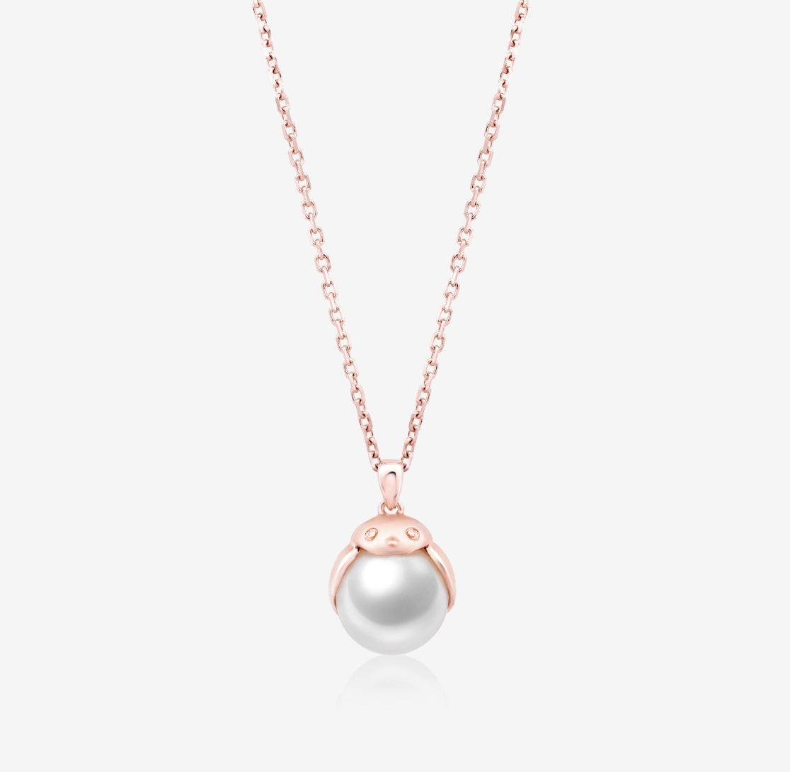 Moon and Back Rose Gold Necklace | Under the Rose
