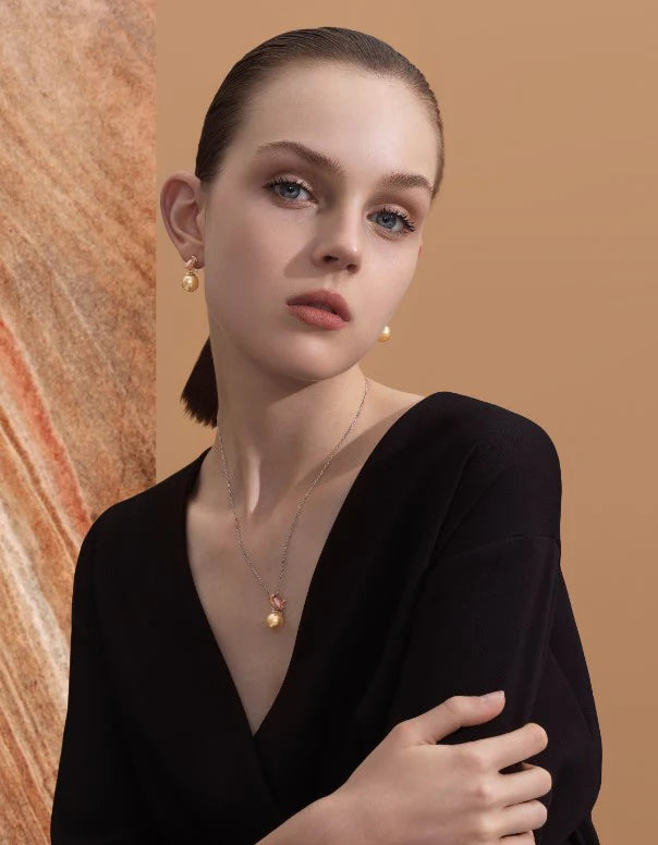 ROBIN Diamond, Pink Conch Shell Pearl Necklace – thialh online