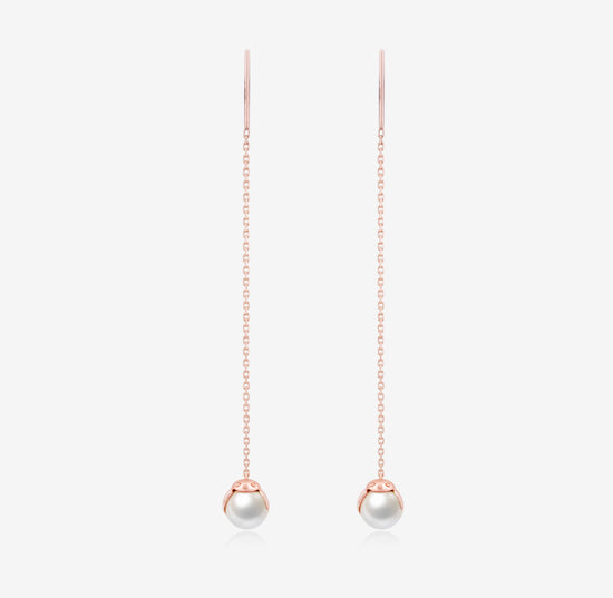 ROBIN - Akoya Pearls set in 18K Rose gold Earring(M)