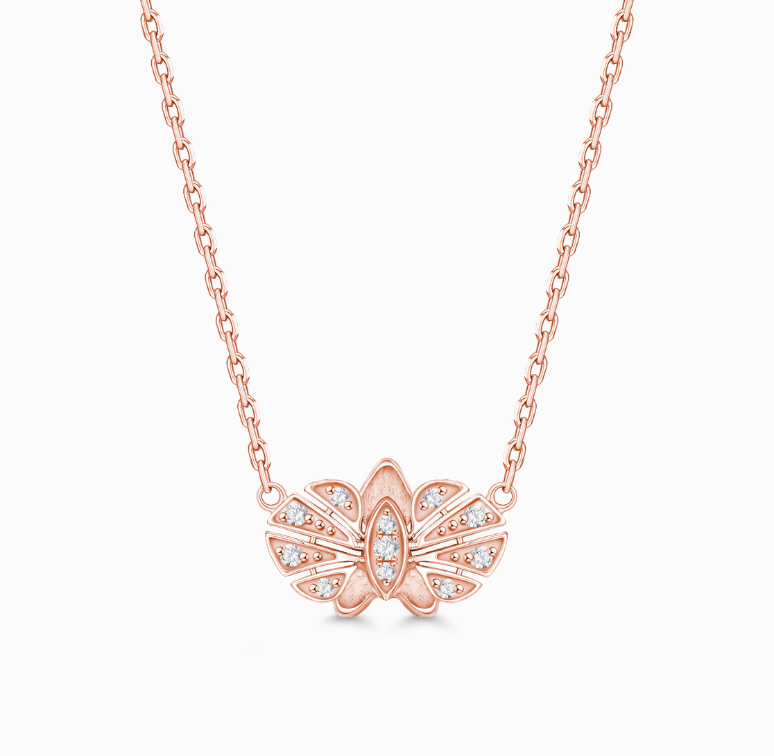 FAUNA &amp; FLORA – Halskette aus Diamanten und Roségold
