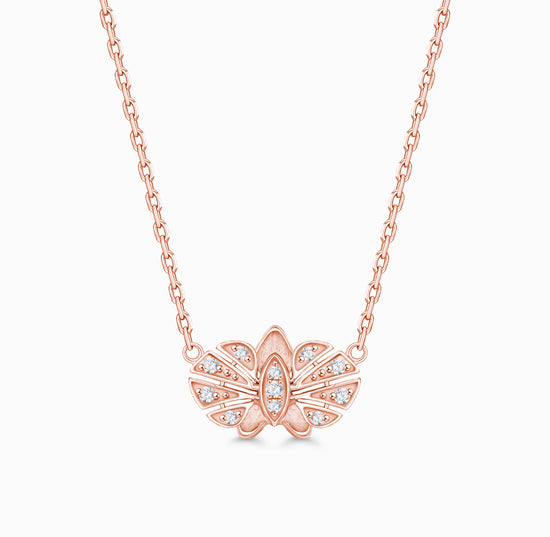 FAUNA & FLORA - Diamonds and Rose Gold Necklace