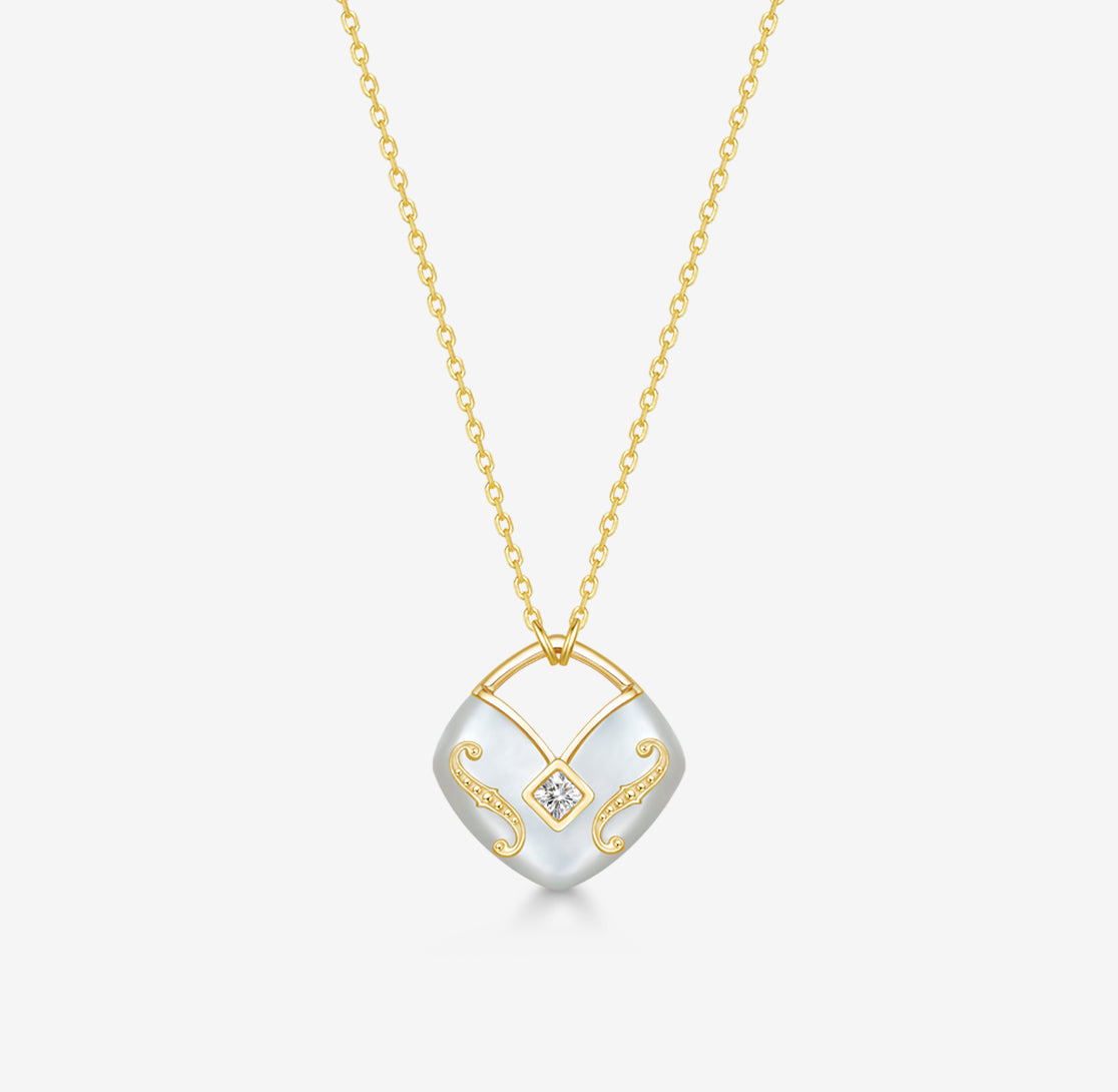 CONCERTO - 18K Yellow Gold Mother of Pearl Necklace