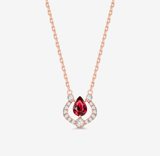 CONCERTO - 18K Rose Gold Ruby Necklace