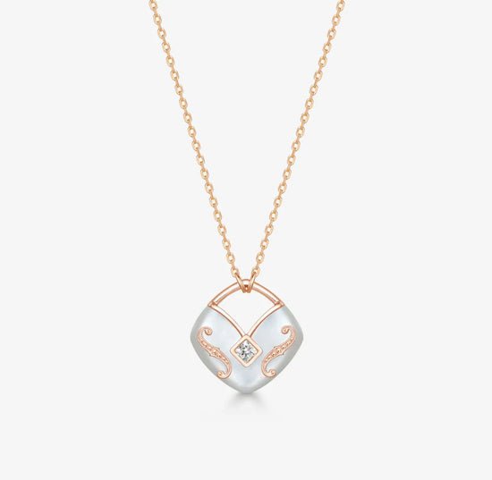 CONCERTO - 18K Rose Gold Mother of Pearl Necklace