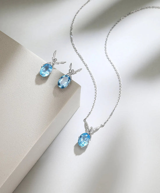 Update more than 68 blue topaz necklace and earrings super hot