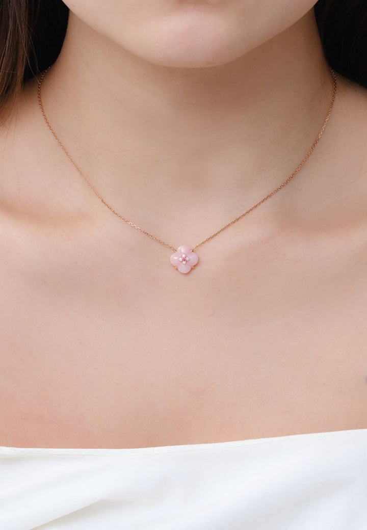 Load image into Gallery viewer, Fontana di Trevi - Pink Opal and Spinel and Diamond Necklace
