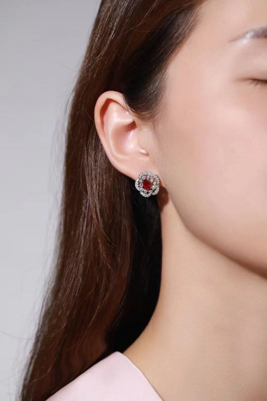 FAUNA & FLORA - 红宝石钻石耳环