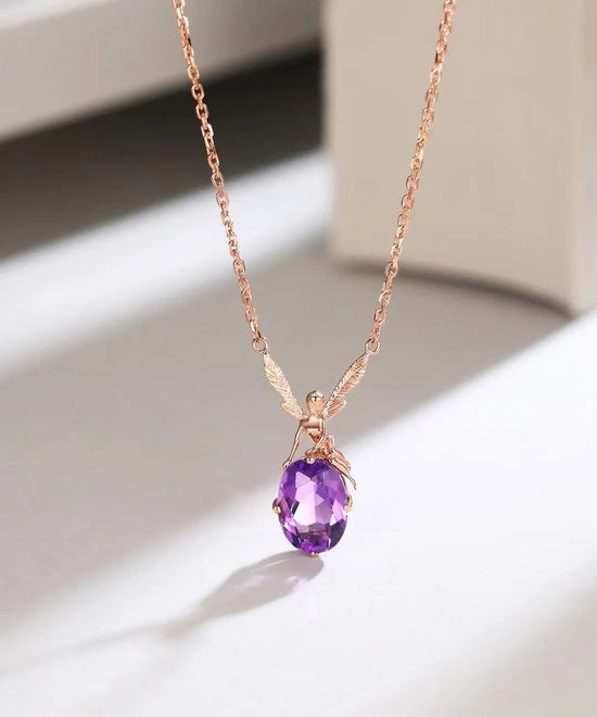 Amethyst Necklace (4-4825)(F) – JEWELSTYLE