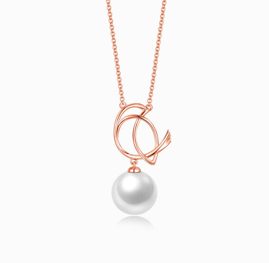 ROBIN - Fresh water Pearl in 18K Rose Gold Necklace