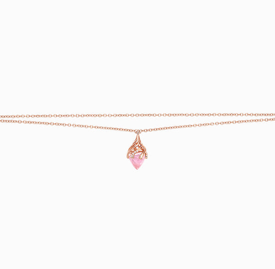 DATURA • ASTRA - 18K 玫瑰金钻石和粉红色石英手链