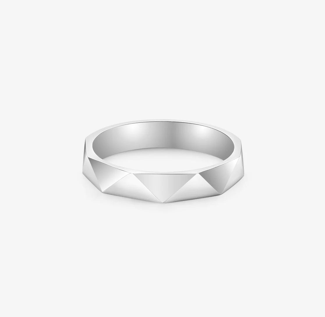 BRIDAL  - 18K  White Gold Wedding Ring