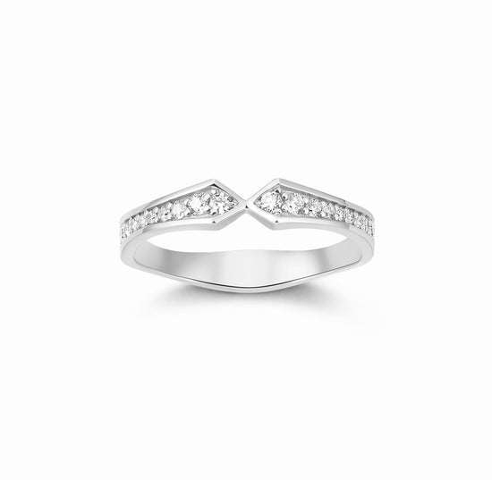 Load image into Gallery viewer, BRIDAL - CHAPEL Diamond in White Gold Wedding Ring
