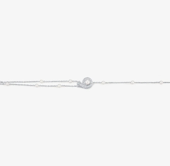 DATURA • ASTRA – Armbänder aus 18 Karat weißem Glod-Diamant und Akoya-Perlen