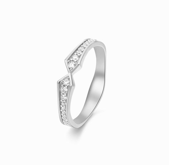Load image into Gallery viewer, BRIDAL - CHAPEL Diamond in White Gold Wedding Ring
