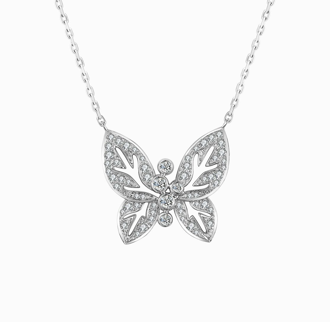 FAUNA &amp; FLORA – Schmetterlings-Diamant-Halskette