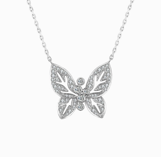 FAUNA &amp; FLORA – Schmetterlings-Diamant-Halskette