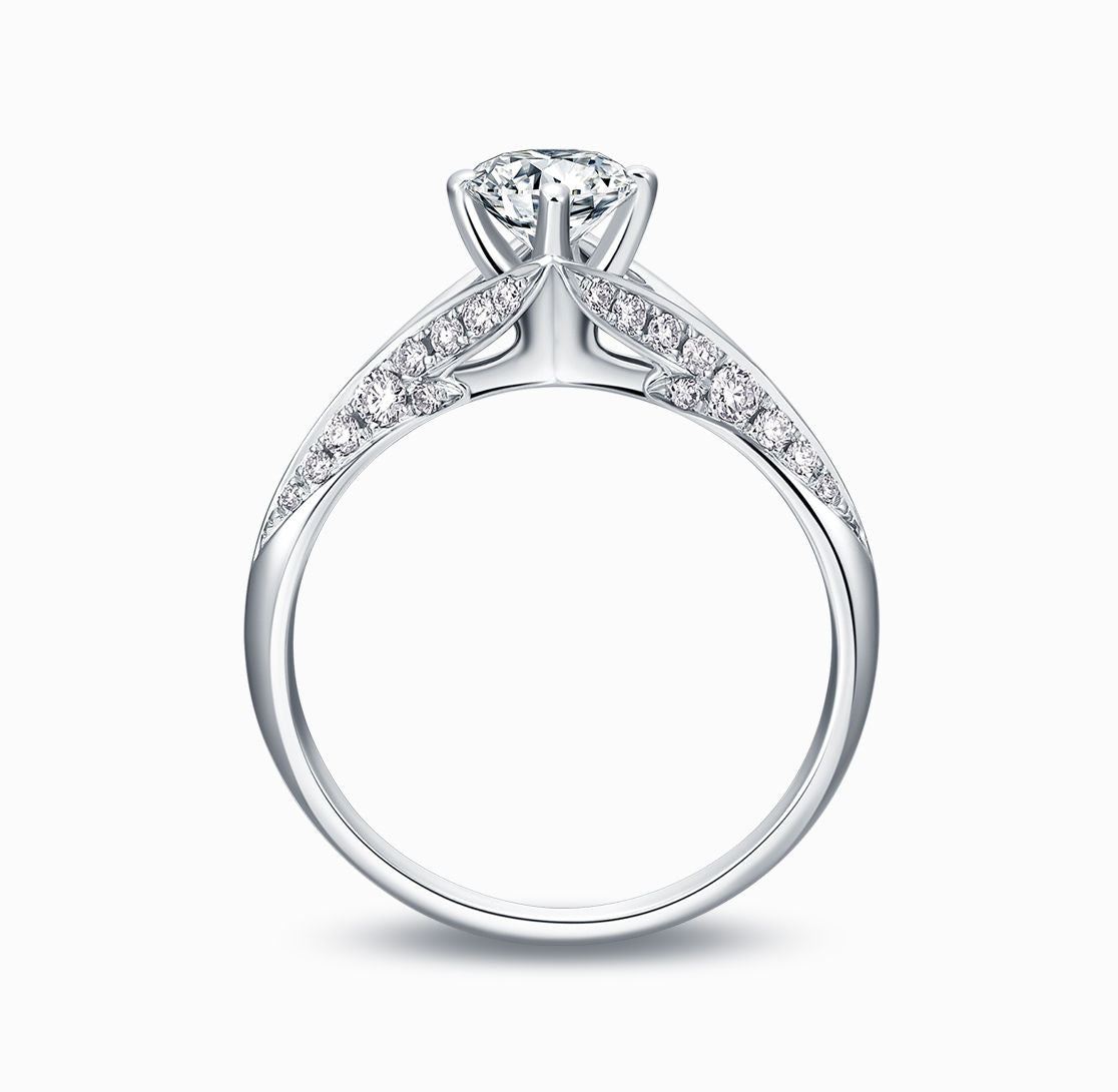 BRIDAL -18K white gold diamond  wedding ring