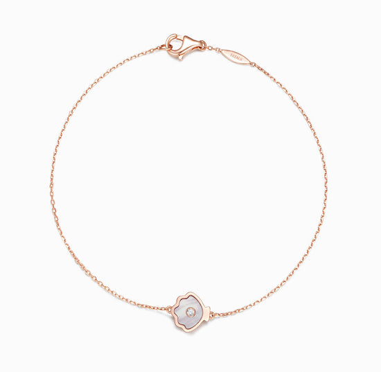 OCEAN-18K Rose Gold Mother Of Pearl and Diamond Bracelets(Customized Service)